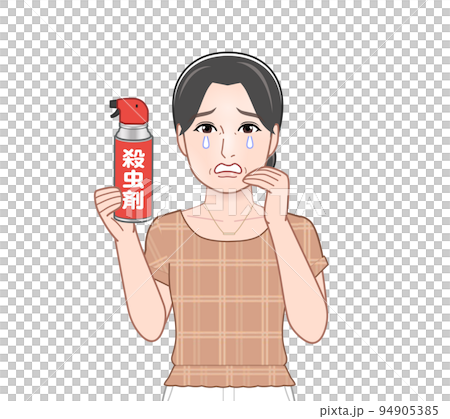 Young housewife with insecticide Young housewife with insecticide 94905385