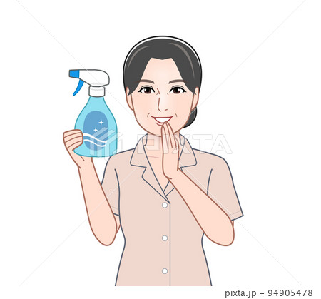 消臭剤を持った女性 消臭剤を持った女性 94905478