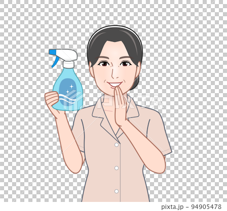 消臭剤を持った女性 消臭剤を持った女性 94905478