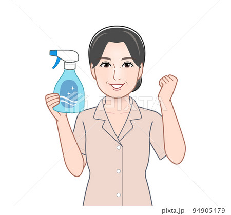 消臭剤を持った女性 消臭剤を持った女性 94905479