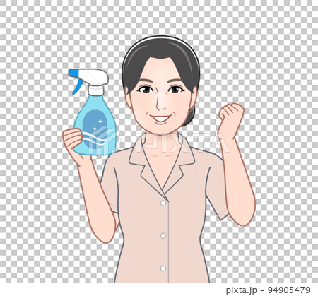 消臭剤を持った女性 消臭剤を持った女性 94905479