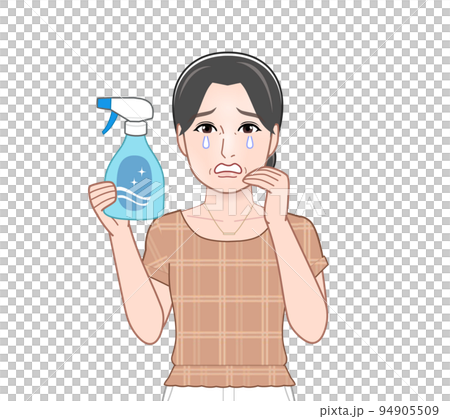 消臭剤を持った女性 消臭剤を持った女性 94905509