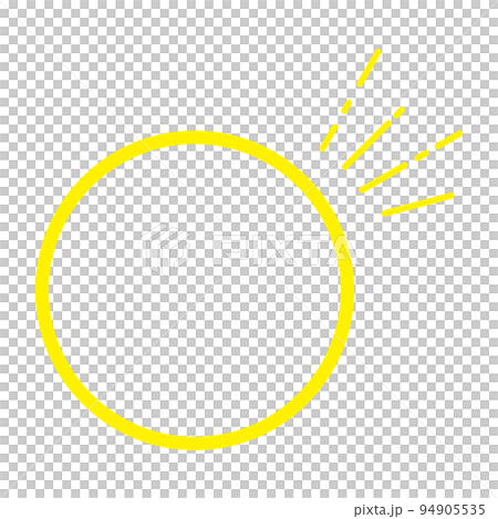 チェックのマーク付きの丸アイコン 94905535