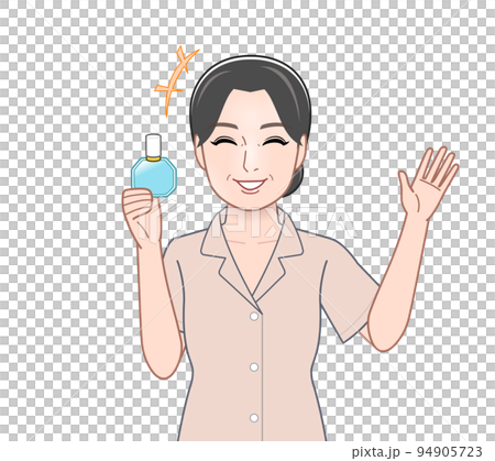 滴眼藥水的年輕女子 94905723