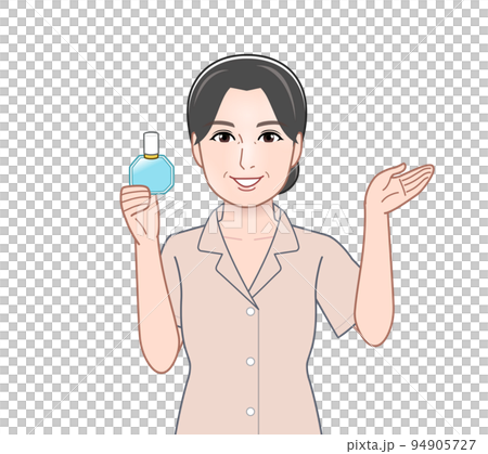 滴眼藥水的年輕女子 滴眼藥水的年輕女子 94905727