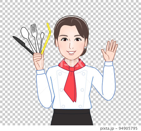 不要なプラスチックをもつ女性 94905795