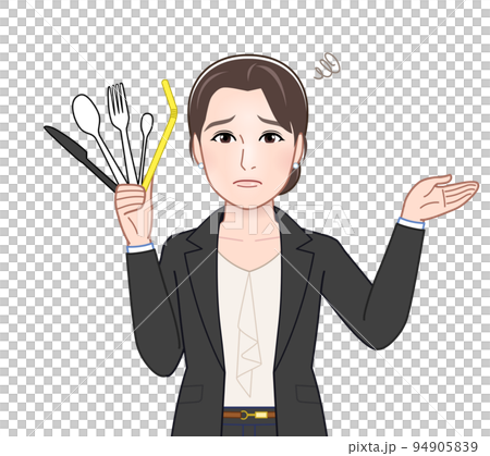 不要なプラスチックをもつ女性 94905839