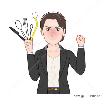 不要なプラスチックをもつ女性 94905843