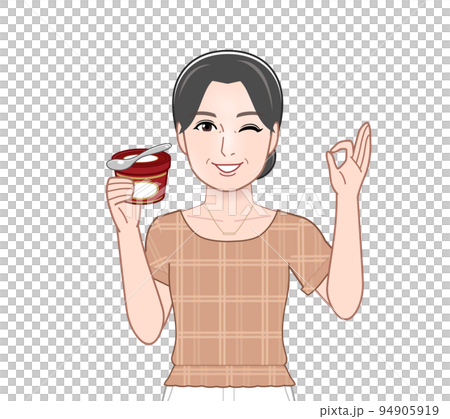 高級なアイスを持った女性 94905919