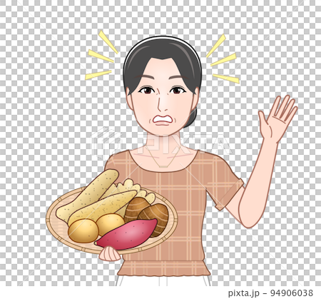 A woman with potatoes 94906038