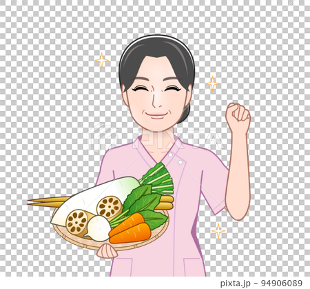Young woman with root vegetables Young woman with root vegetables 94906089