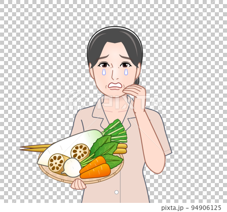 Young woman with root vegetables Young woman with root vegetables 94906125