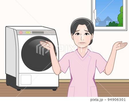 洗濯機と女性 94906301