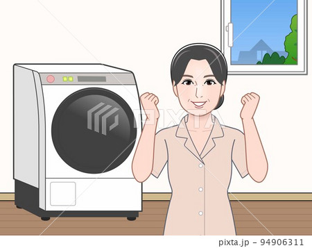 洗濯機と女性 94906311