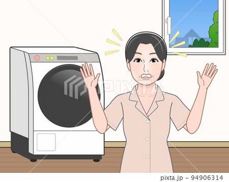 洗濯機と女性 洗濯機と女性 94906314