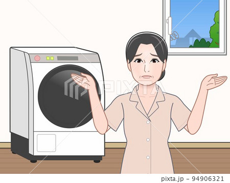 洗濯機と女性 94906321