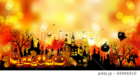ハロウィン　かぼちゃ　紅葉　背景 94906810
