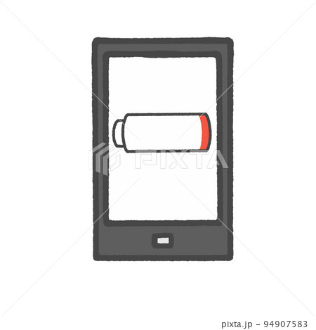 電池があとわずかなスマホ 電池があとわずかなスマホ 94907583