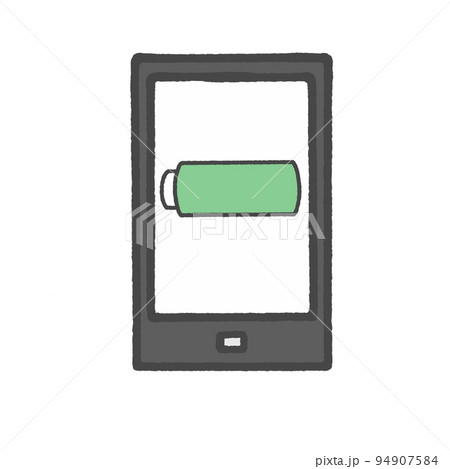 フル充電のスマホ 94907584