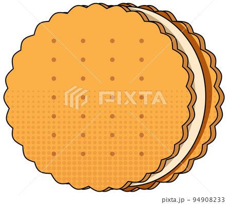 Cookie on white background Cookie on white background 94908233