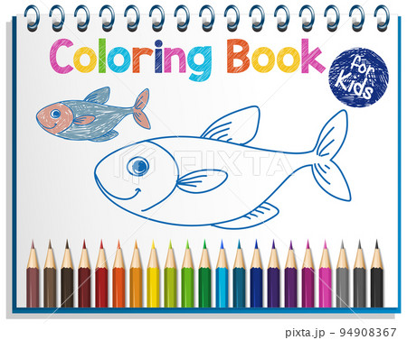 Coloring book worksheet for kids Coloring book worksheet for kids 94908367