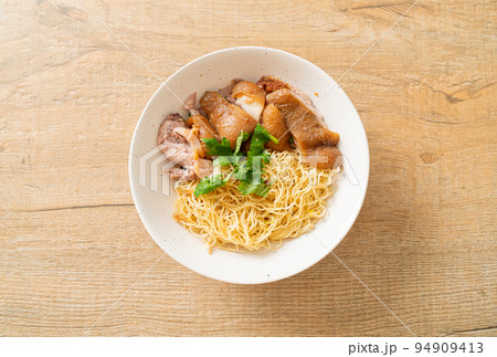 dried stewed pork leg noodles bowl dried stewed pork leg noodles bowl 94909413
