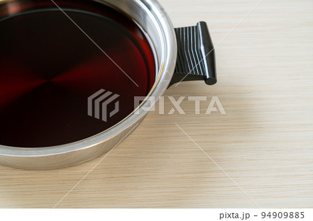 black soup in hot pot for shabu or sukiyaki 94909885