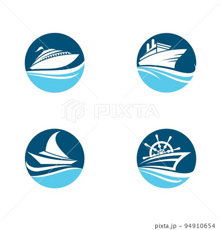 Cruise ship symbol illustration 94910654