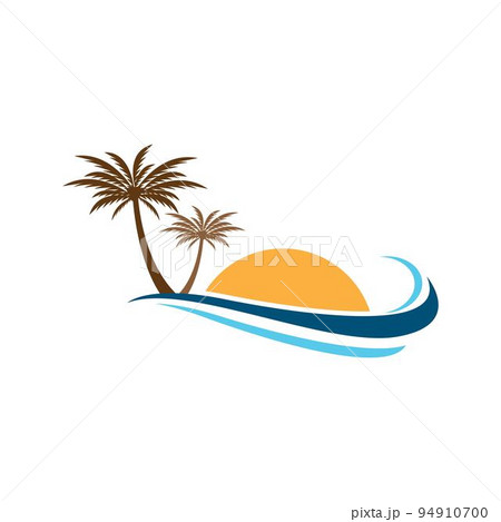 Palm tree summer vector icon illustration 94910700
