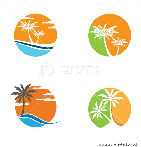 Palm tree summer vector icon illustration 94910703