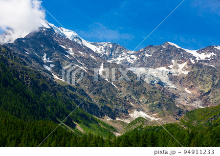 Panoramic view on Simplon pass in Switzerland 94911233