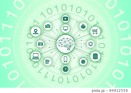人工知能をイメージしたグラフィックデザイン 94912559