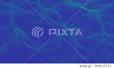 Abstract particles net ripple wave vector...のイラスト素材 [94912725] - PIXTA