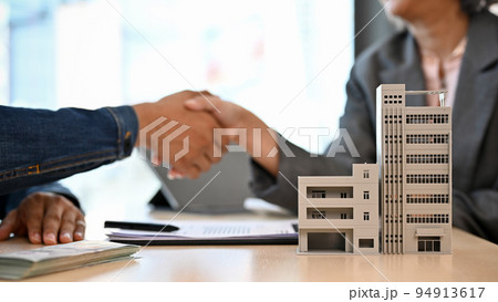 Modern building or condominium model on the table 94913617