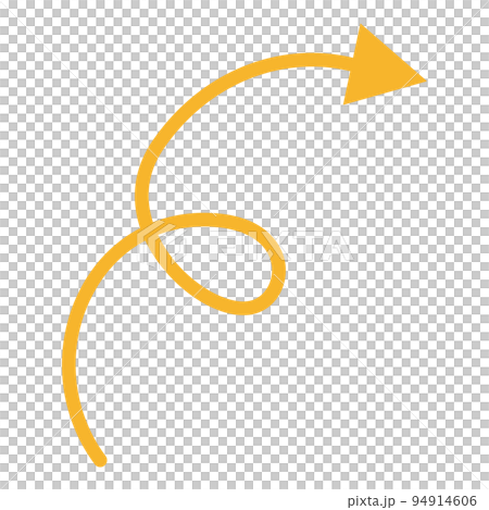 Illustration of a curved arrow 94914606
