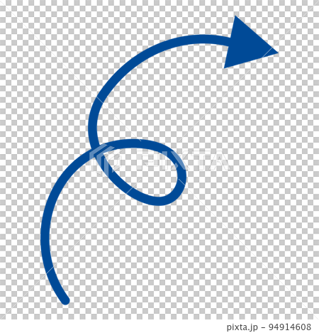 Illustration of a curved arrow 94914608