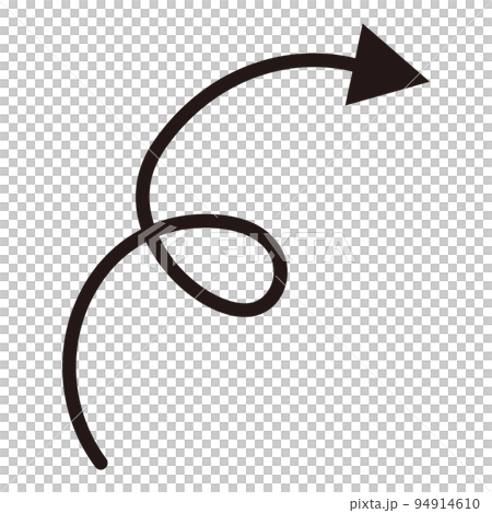 くるんと曲がった矢印のイラスト 94914610