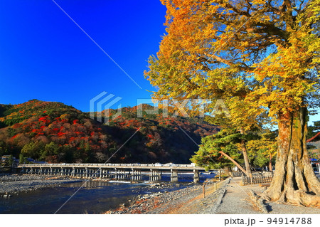 【京都府】紅葉の嵐山渡月橋 【京都府】紅葉の嵐山渡月橋 94914788