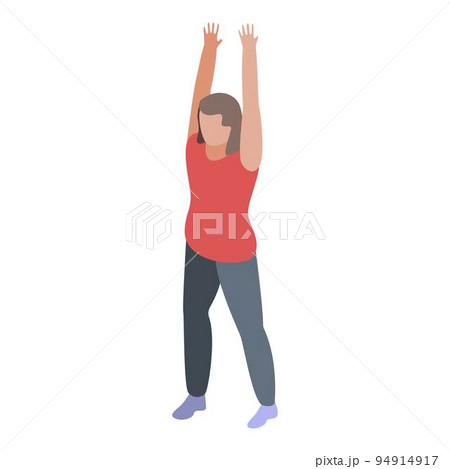 Morning exercise icon. Isometric of morning exercise vector icon for web design isolated on white background Morning exercise icon. Isometric of morning exercise vector icon for web design isolated on white background 94914917