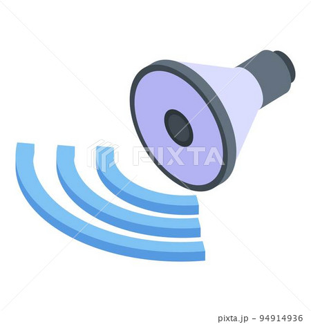 Soundproofing sound speaker icon. Isometric of soundproofing sound speaker vector icon for web design isolated on white background 94914936