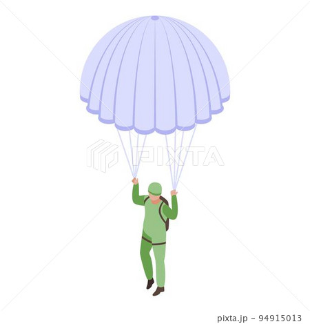 Parachuting icon. Isometric of parachuting vector icon for web design isolated on white background 94915013