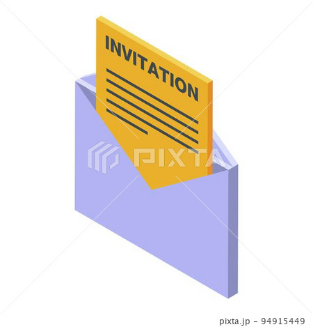 Headhunter invitation icon. Isometric of headhunter invitation vector icon for web design isolated on white background Headhunter invitation icon. Isometric of headhunter invitation vector icon for web design isolated on white background 94915449
