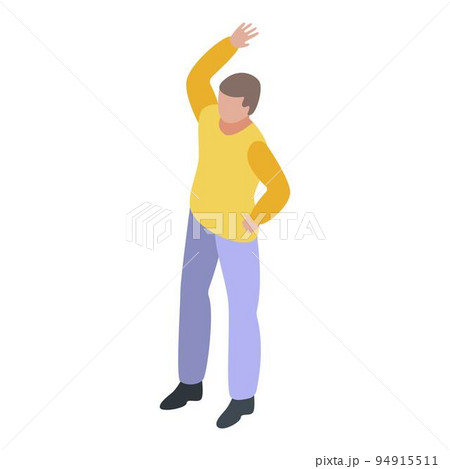 Man aerobic exercise icon. Isometric of man aerobic exercise vector icon for web design isolated on white background 94915511
