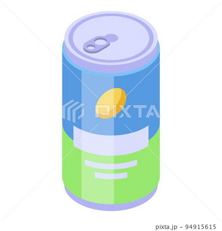 Energy drink tin icon. Isometric of energy drink tin vector icon for web design isolated on white background Energy drink tin icon. Isometric of energy drink tin vector icon for web design isolated on white background 94915615