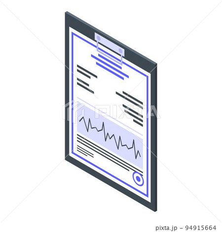Measles patient card icon. Isometric of measles patient card vector icon for web design isolated on white background 94915664