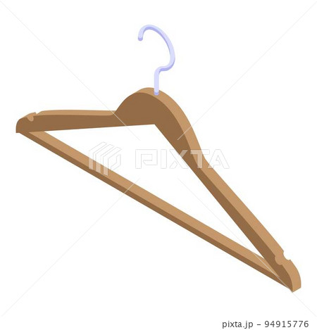 Clothes hanger icon. Isometric of clothes hanger vector icon for web design isolated on white background 94915776