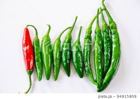 赤唐辛子と青唐辛子 赤唐辛子と青唐辛子 94915809