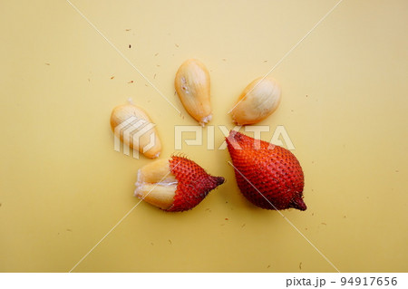 Salacca or Salak on the yellow background 94917656