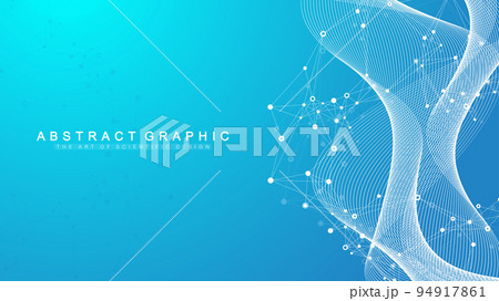 Geometric abstract background with connected lines and dots. Connectivity flow point. Molecule and communication background. Graphic connection background for your design. Vector illustration. Geometric abstract background with connected lines and dots. Connectivity flow point. Molecule and communication background. Graphic connection background for your design. Vector illustration. 94917861