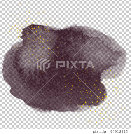 Watercolor paint and golden particles, gold powder, background decoration Watercolor paint and golden particles, gold powder, background decoration 94918515